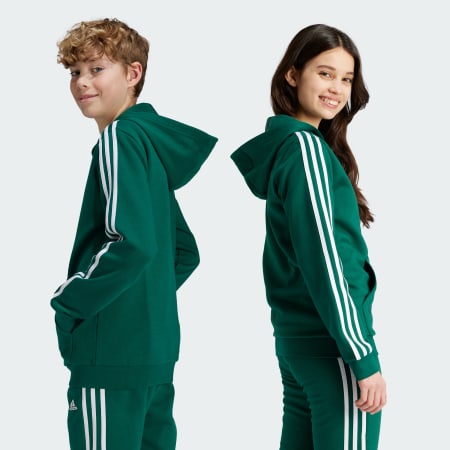 Essentials 3-Stripes Fleece Full-Zip Hoodie