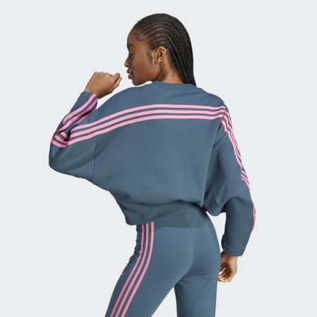 Adidas stripes sweatshirt best sale