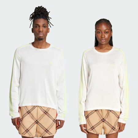 Clothing - Wales Bonner Knit Long Sleeve Tee - White Clothing - Wales Bonner Knit Long Sleeve Tee - White