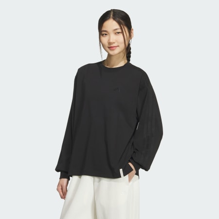 ESSENTIALS PLUS 3 STRIPES LOOSE FIT LONG SLEEVE T-SHIRTS