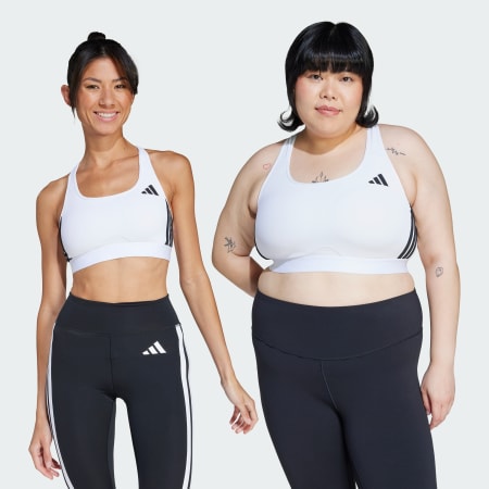 حمّالة صدر Powerreact Train Medium-Support 3-Stripes