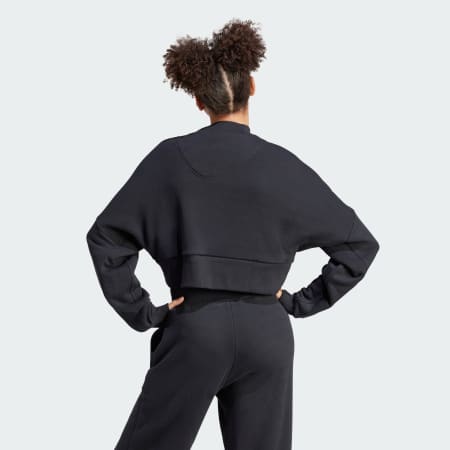 Lounge French Terry Loose Crop Sweatshirt