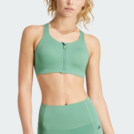 adidas Performance Light support sports bra - pulse lime/light green 