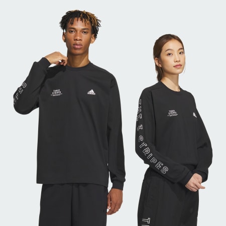 Wording Loose Fit Heavy Single Jersey Long Sleeve Tee