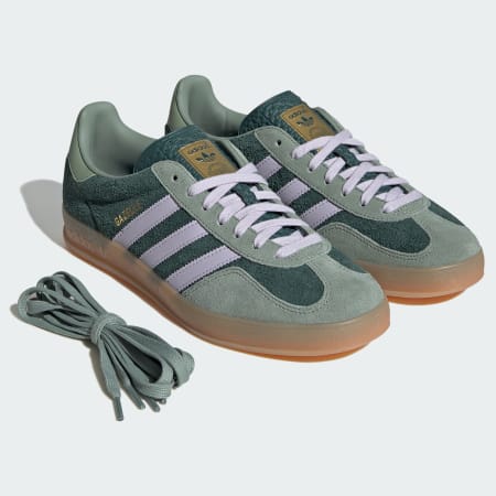 Adidas gazelle trainers grey two white gum best sale