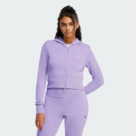 Bluză de trening din bumbac flaușat cu fermoar Seasonal Essentials