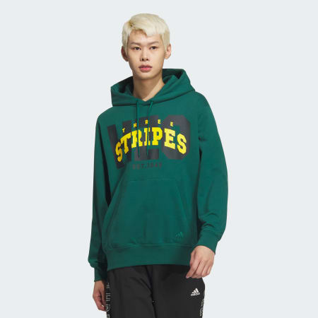 Collegiate Loose Fit French Terry Pullover Hoodie