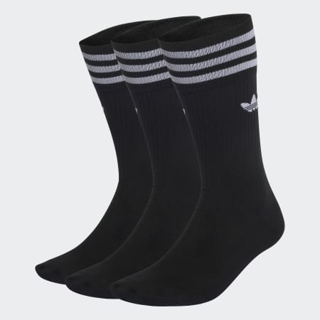 adidas Solid Crew Socks 3 Pairs - Black | adidas UAE