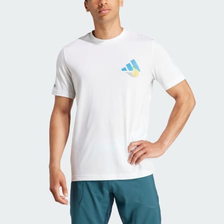 adidas AEROREADY Tennis Daily Served Graphic Tee - White