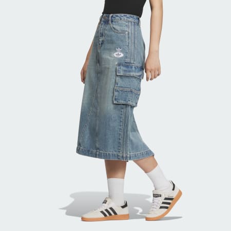 Racing V-Day Denim Skirt