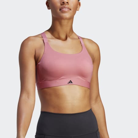adidas Performance AM BR BRA Pink - Free delivery  Spartoo UK ! - Clothing Sport  bras Women £ 19.19