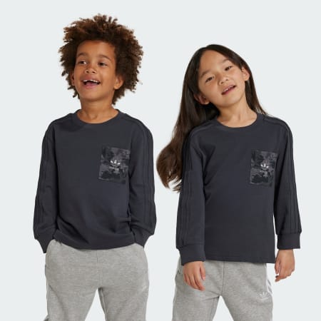 Long Sleeve Tee with Chest Pocket Kids