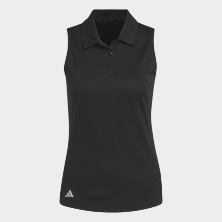 Tricou polo de golf fără mâneci cu textură