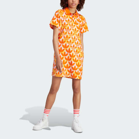 Women's Clothing - Trefoil Monogram Dress - Pink | adidas Oman