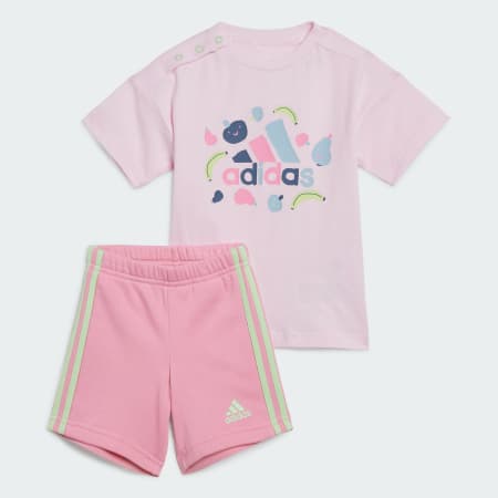 Buy Online Girls White & Pink T-Shirt With Short Pants, Baby Girl Clothes