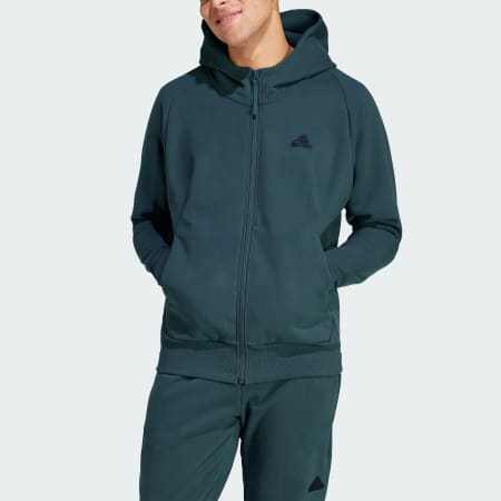 adidas Z.N.E. Winterized Full-Zip Hooded Track Jacket - Grey | adidas UAE