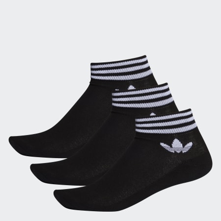Accessories - Island Club Trefoil Ankle Socks 3 Pairs - Black | adidas ...