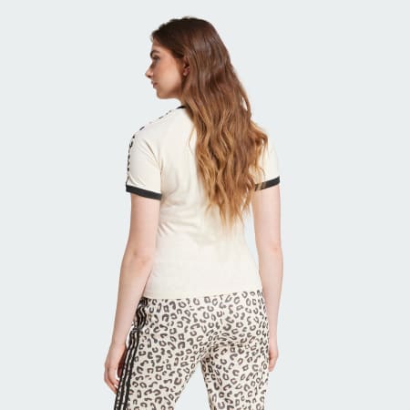 Tricou cu 3 dungi și imprimeu leopard