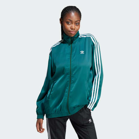 Adidas superstar track jacket green online