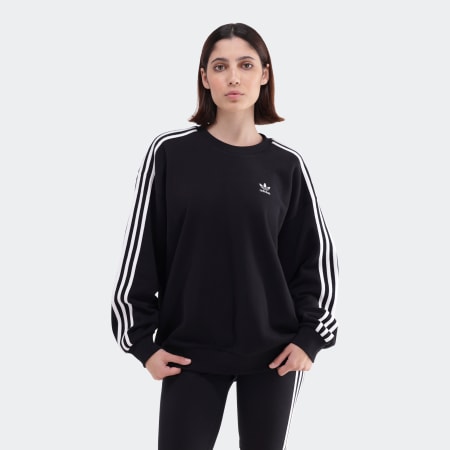 3-Stripes Oversized Crew Sweatshirt