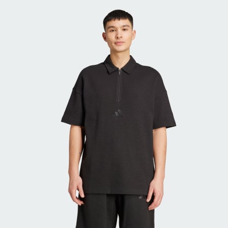 All SZN Waffle Knit Half-Zip Polo