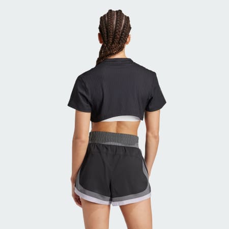 טי-שירט 3 פסים All Gym Seasonal Rib Crop Tonal 