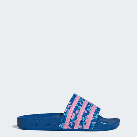 Adidas slides women blue on sale