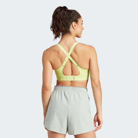 adidas Performance Sports bra - silver green/green 