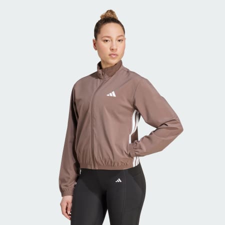 جاكيت Train Essentials 3-Stripes Woven Warm-Up