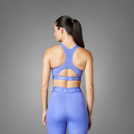 Techfit Medium-Support High-Neck Print Bra