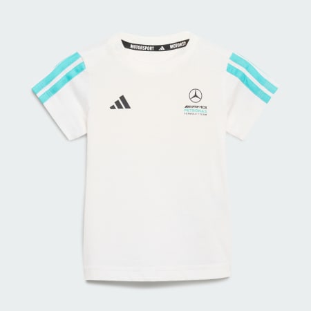 SET JOGGER CU M&Acirc;NECĂ SCURTĂ MERCEDES - AMG PETRONAS FORMULA 1 TEAM DNA PENTRU BEBELUȘI