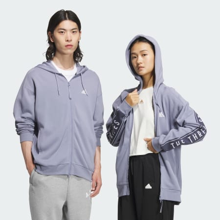 Wording Pack Loose Fit French Terry Full-Zip Hoodie