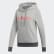 Buzo con capucha Essentials Linear Pullover Medium Grey Heather / Prism Pink DU0646 Buzo con capucha Essentials Linear Pullover Medium Grey Heather / Prism Pink DU0646