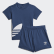 Conjunto camiseta y pantalón corto Big Trefoil Night Marine / White FM5605 Conjunto camiseta y pantalón corto Big Trefoil Night Marine / White FM5605