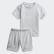 Outline T-shirt en Short Setje Clear Grey / White FM4446 Outline T-shirt en Short Setje Clear Grey / White FM4446