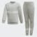 Conjunto Cuello redondo Outline Medium Grey Heather / White ED7767 Conjunto Cuello redondo Outline Medium Grey Heather / White ED7767