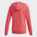 Chaqueta con capucha Essentials 3 bandas Core Pink / White FM6987 Chaqueta con capucha Essentials 3 bandas Core Pink / White FM6987