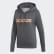 Buzo con capucha Essentials Linear Pullover Dark Grey Heather / Semi Coral EI0670 Buzo con capucha Essentials Linear Pullover Dark Grey Heather / Semi Coral EI0670