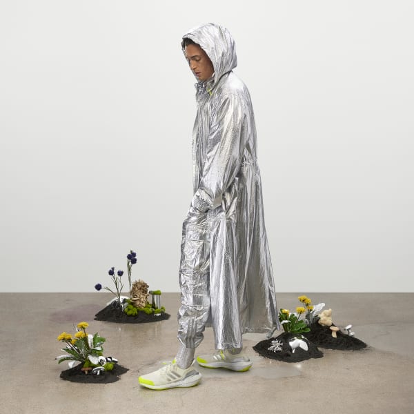 Silver 메탈릭 아노락 재킷 BX576