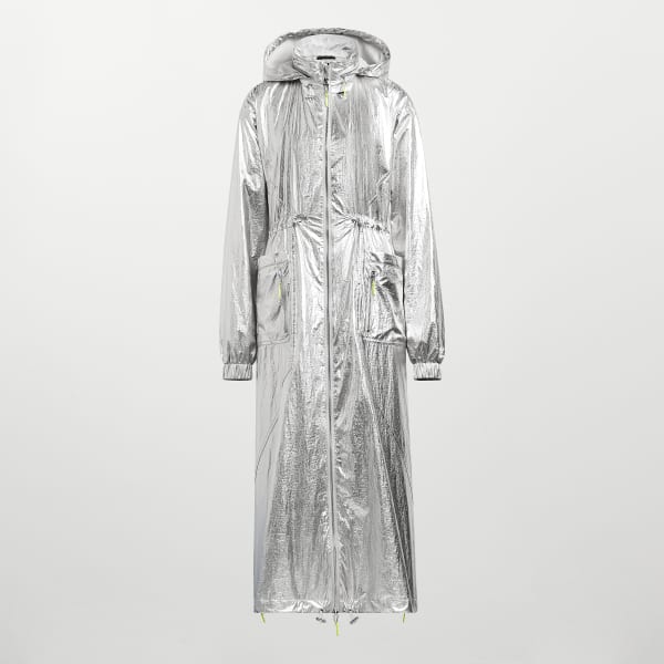 Silver 메탈릭 아노락 재킷 BX576