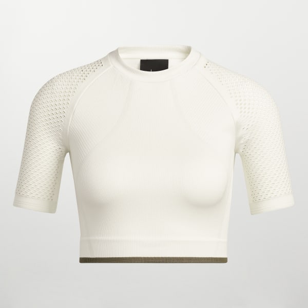 Bianco T-shirt Seamless Crop IH214