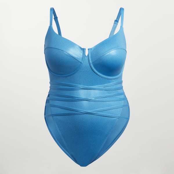 Turquoise One-Piece Swimsuit (Plus Size) EWR08