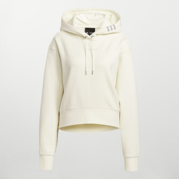 Hvid Crop hoodie VK009