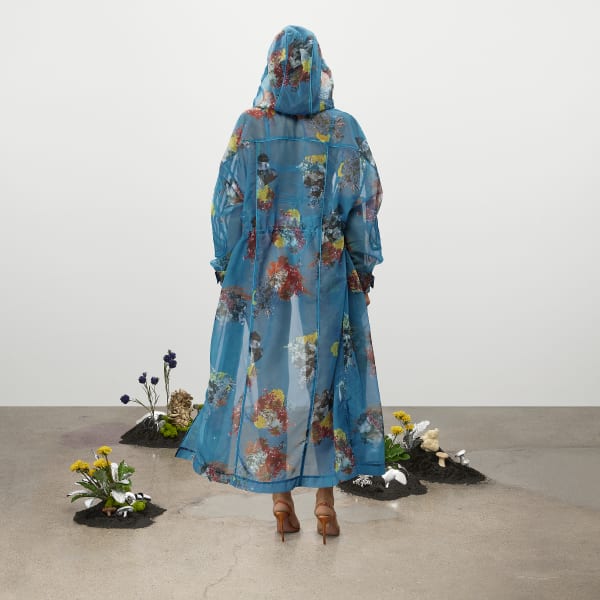 Turquoise Printed Organza Jack SU561