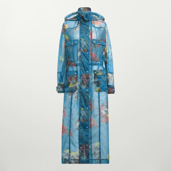 Turquoise Printed Organza Jacket SU561