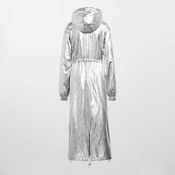 Silver 메탈릭 아노락 재킷 BX576