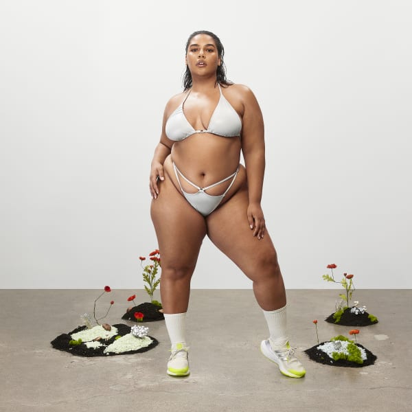 Grau Swim Bikinioberteil – Große Größen RB199