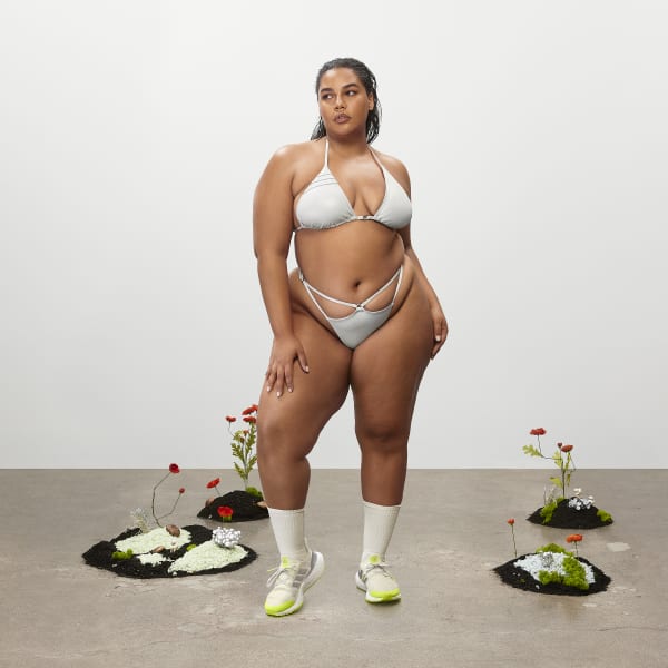 Silver V-Cut Swim Bottoms (Plus Size) ETZ22