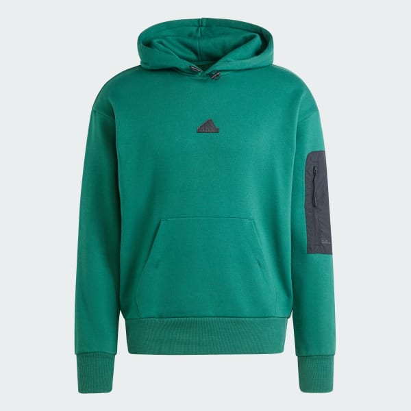 Felpa con cappuccio City Escape Fleece Verde adidas adidas Italia