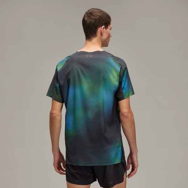 adidas Y-3 Allover Print Running Short Sleeve Tee
